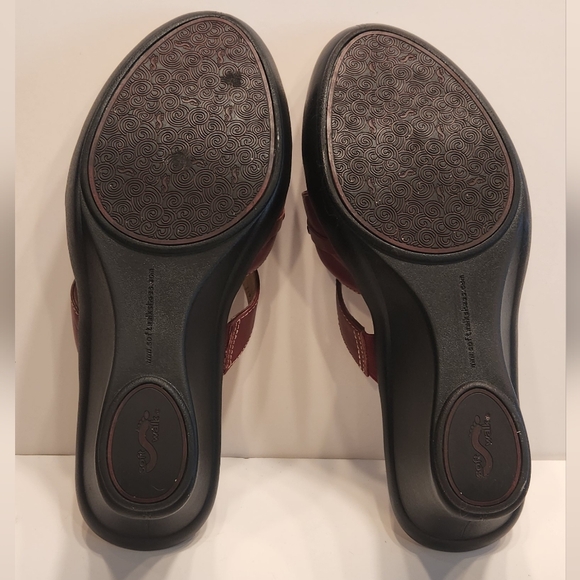 SoftWalk Leather Upper High (3-in) Heel Height Sandals, Women's 10.5 Wide - Picture 7 of 8